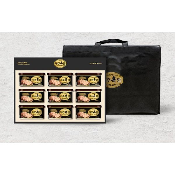 제주하우스 제주흑돼지 90%햄 200g x 9EA 선물세트 (부직포가방)