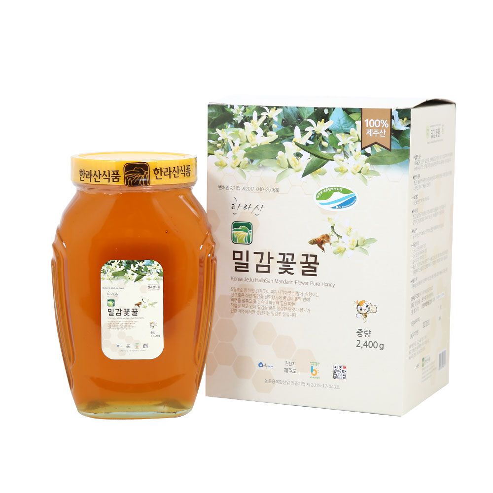 면세 제주하우스 한라산 밀감꽃꿀 2.4kg
