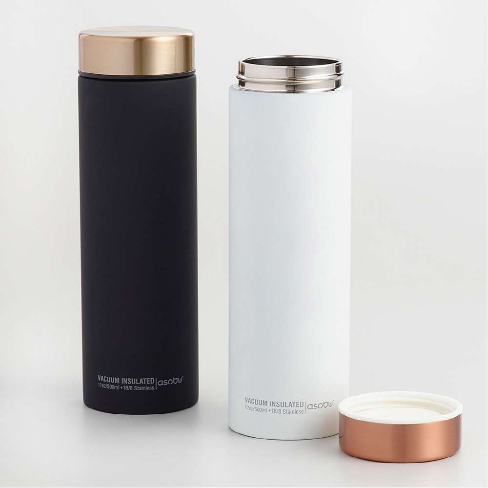 아소부 스텐 진공 보온보냉 텀블러 500ml 르바통 블랙