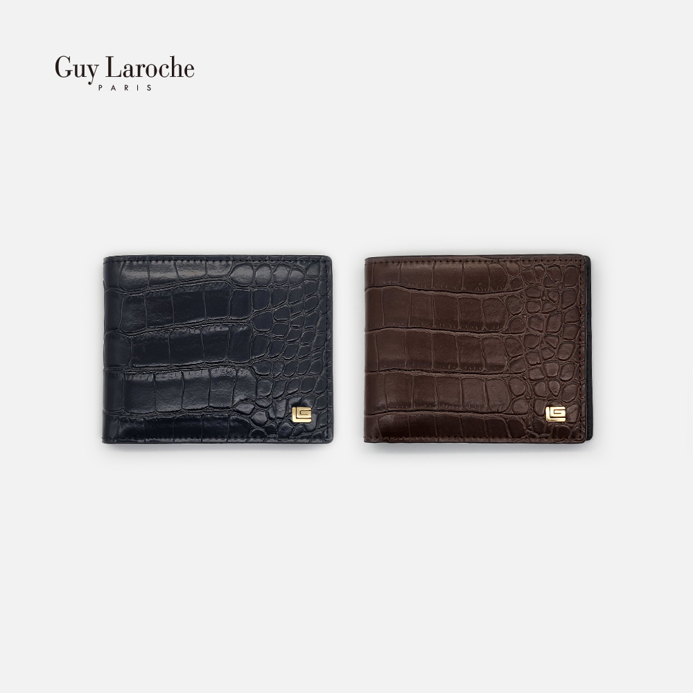 [Guy Laroche] 악어패턴 소가죽 반지갑 311-098-65 (색상: 블랙)