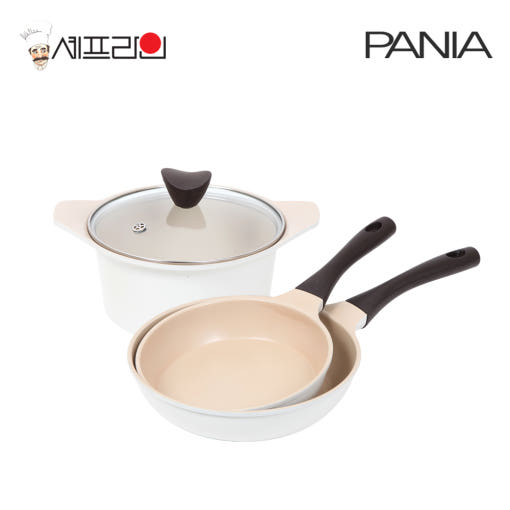셰프라인 페니아(pania) 인덕션 IH 크림후라이팬 3종세트(24+28+28궁)